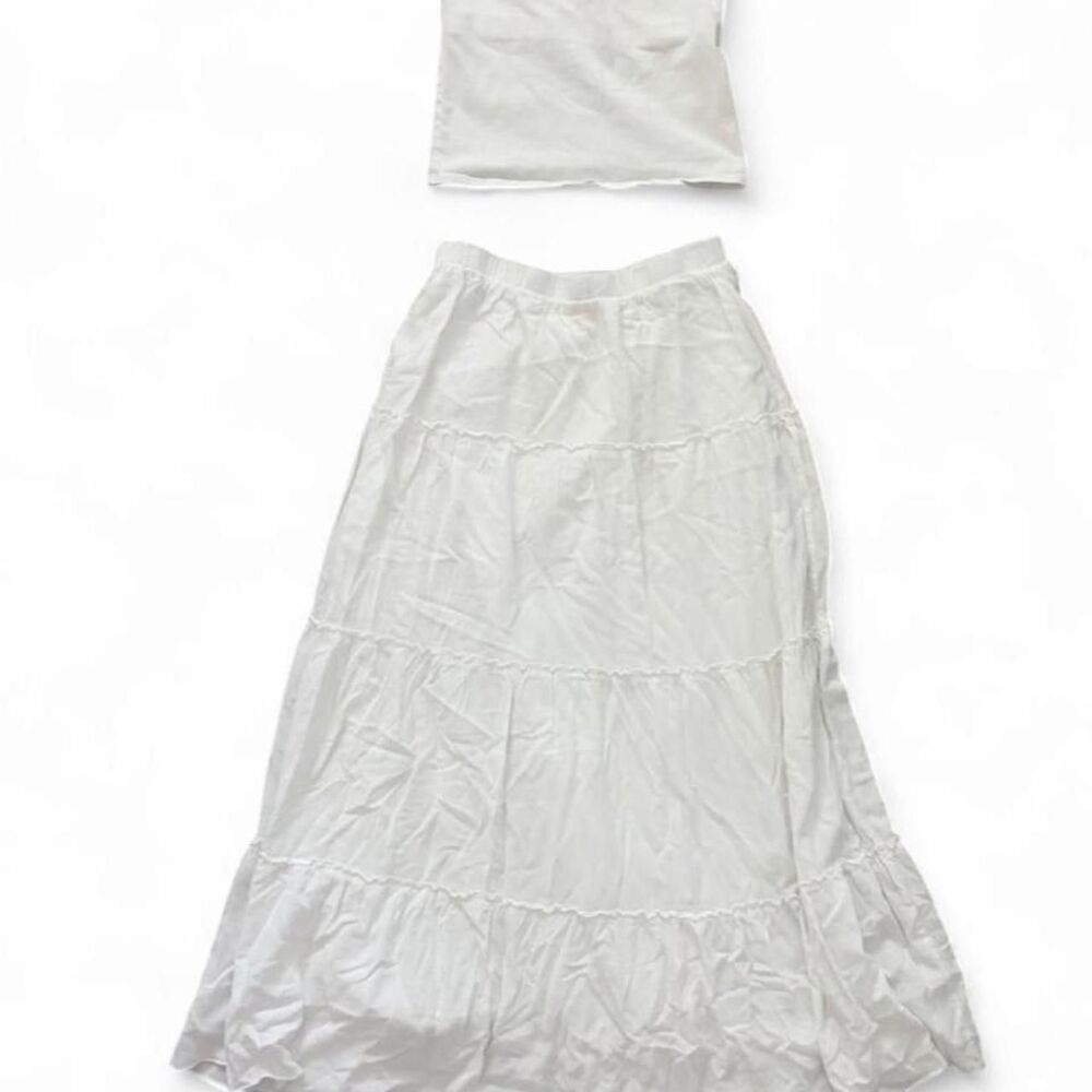 Brandy-melville Women's White Skirt